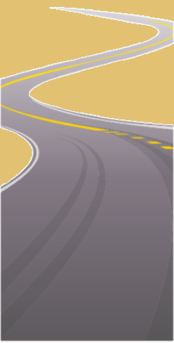 dibujo de una carretera con curvas con perspectiva